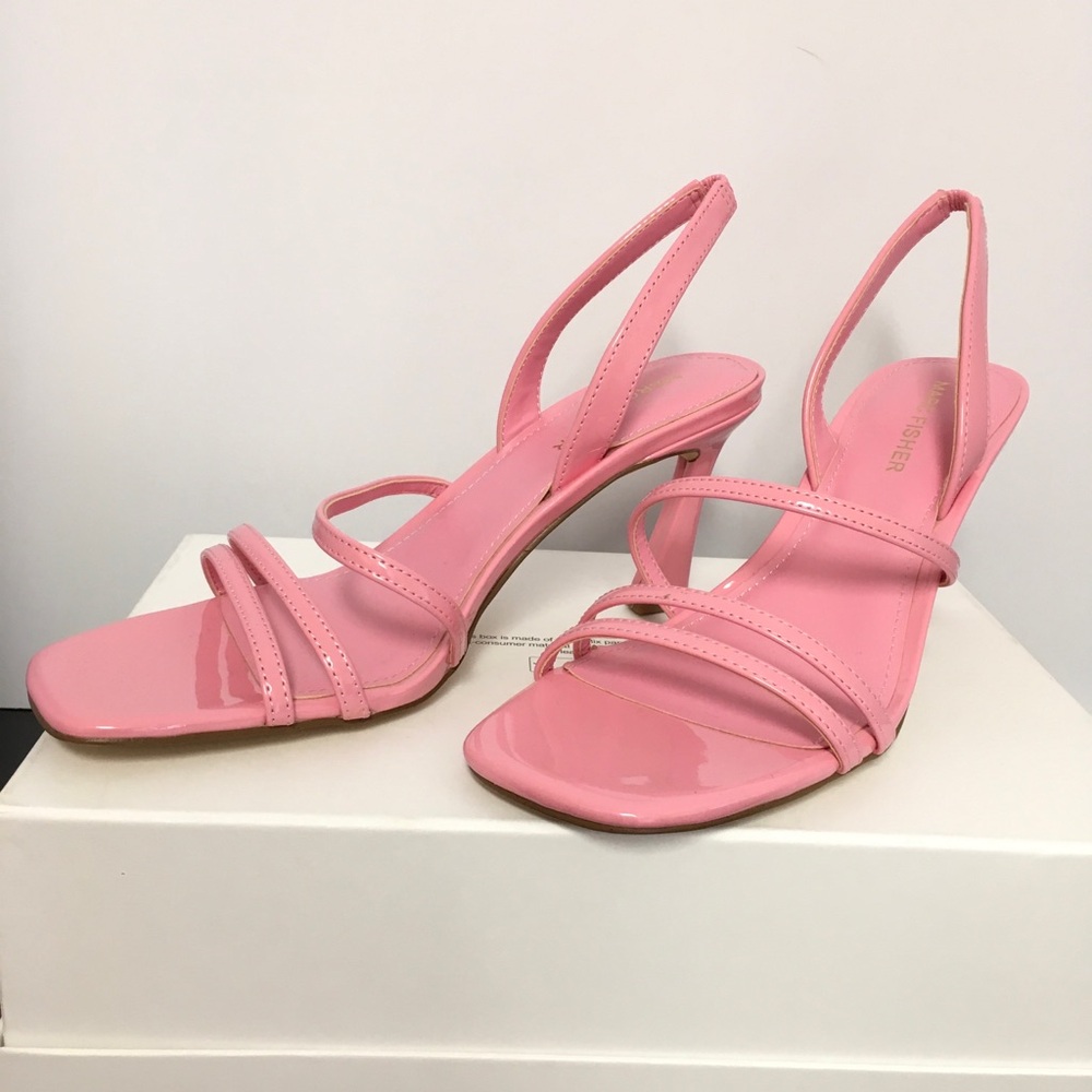 Marc Fisher Pink Strappy Slingback Heeled Sandals